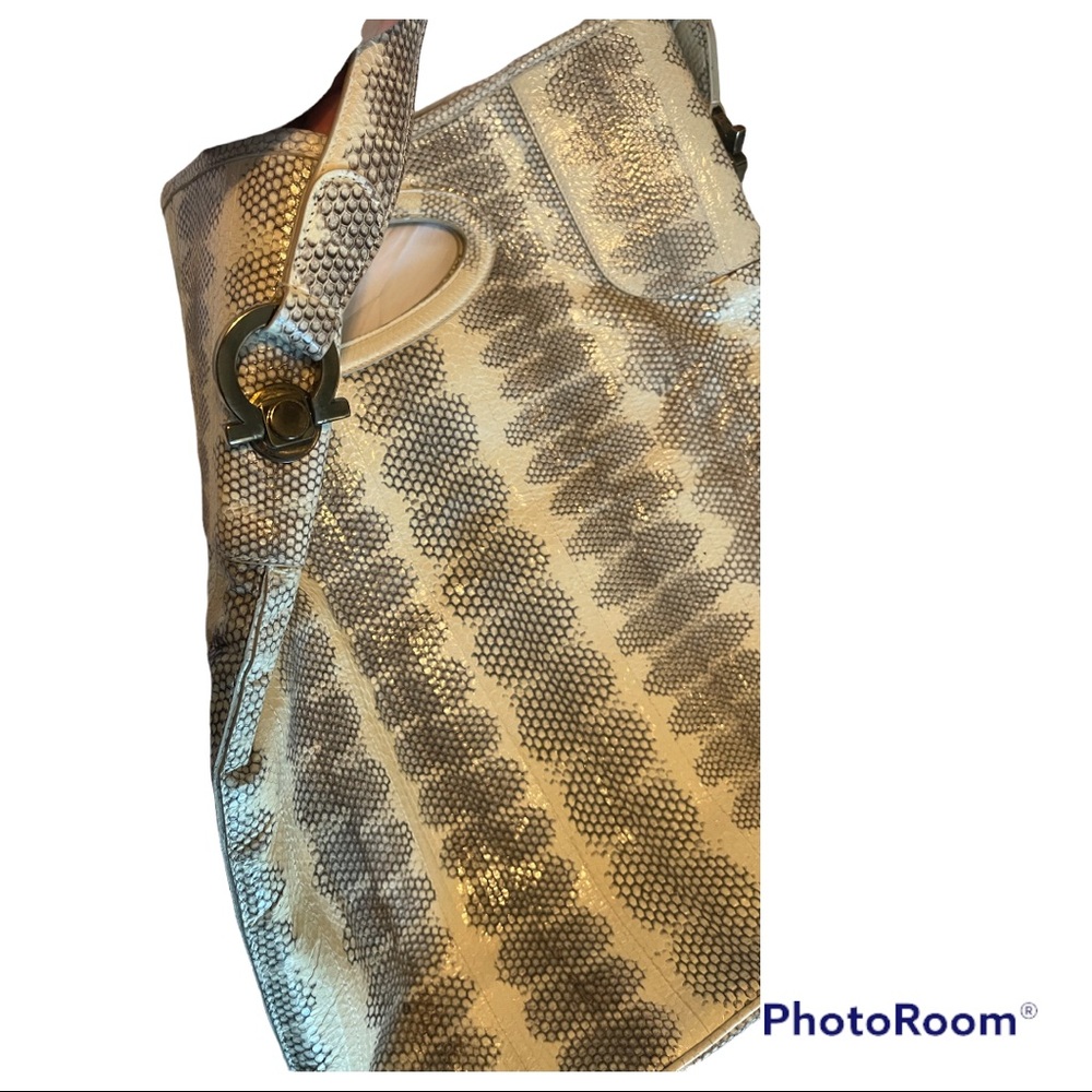 Salvatore Ferragamo Snakeskin Python Leather Tote… - image 7